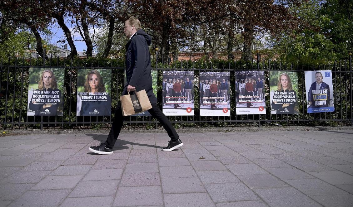 Valaffischer inför Europaparlamentsvalet 2019. Foto: Janerik Henriksson/TT