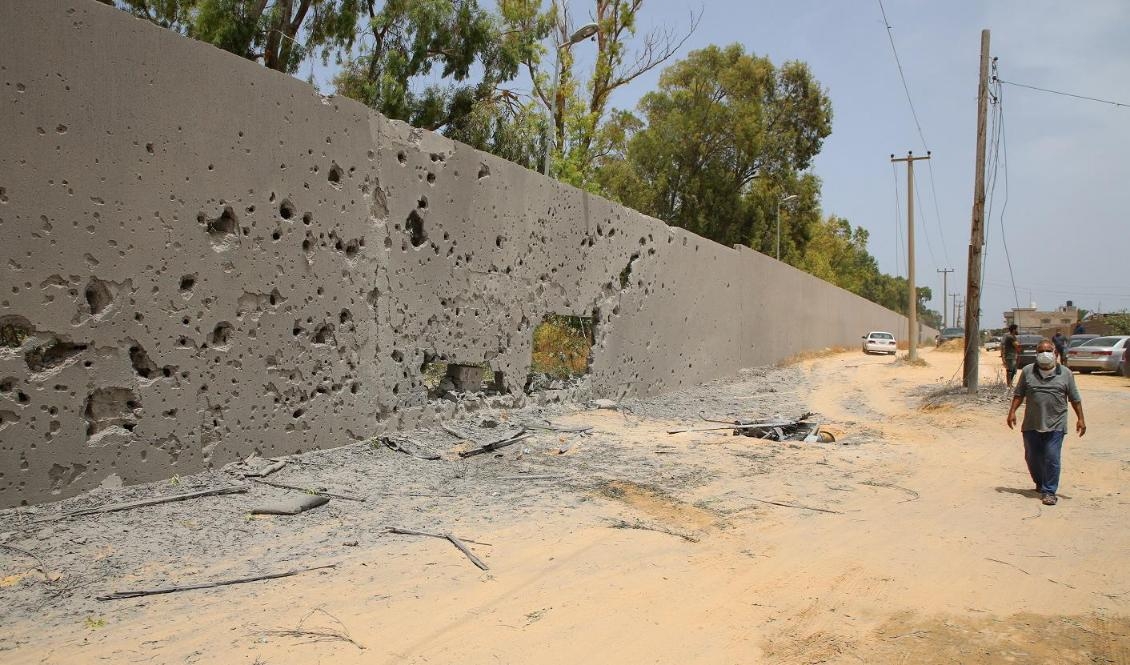 Våldsamma konflikter rasar i Libyen. Bild tagen i Tajoura, öster om Tripoli, tidigare i juni. Foto: Hamza Turkia/AP/TT