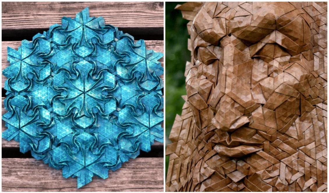 
Geometrisk origami av Joel Cooper, USA med fil kand i konst.                                                