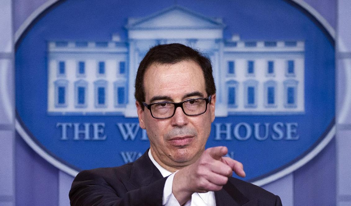 USA:s finansminister Steven Mnuchin. Foto: Alex Brandon/AP/TT