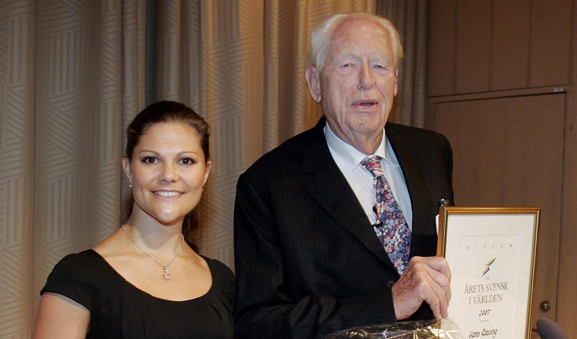 Hans Rausing utsågs 2007 till Årets svensk i världen av föreningen Svenskar i världen. Priset delades ut av kronprinsessan Victoria. Foto: Jonas Ekströmer/TT-arkivbild