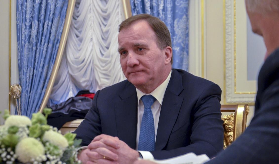 Statsminister Stefan Löfven (S) vid ett besök i Ukraina på onsdagen. Foto: Filip Norman/TT
