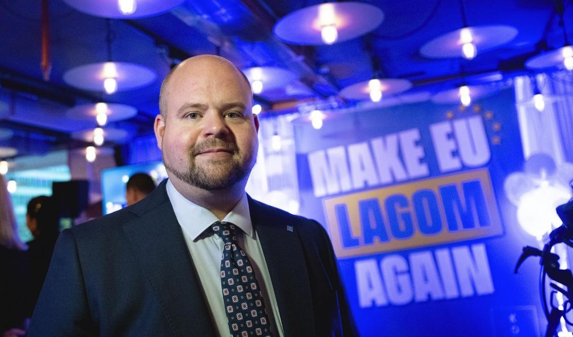
Kristdemokraternas partisekreterare Peter Kullgren på Kristdemokraternas valvaka under valet till Europaparlamentet. Foto: Henrik Montgomery/TT-arkivbild                                                