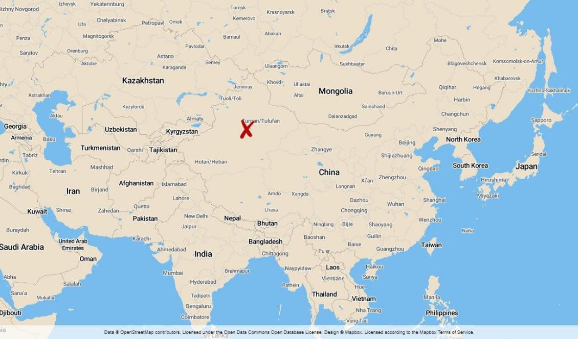 Xinjiang i Kina. Foto: TT