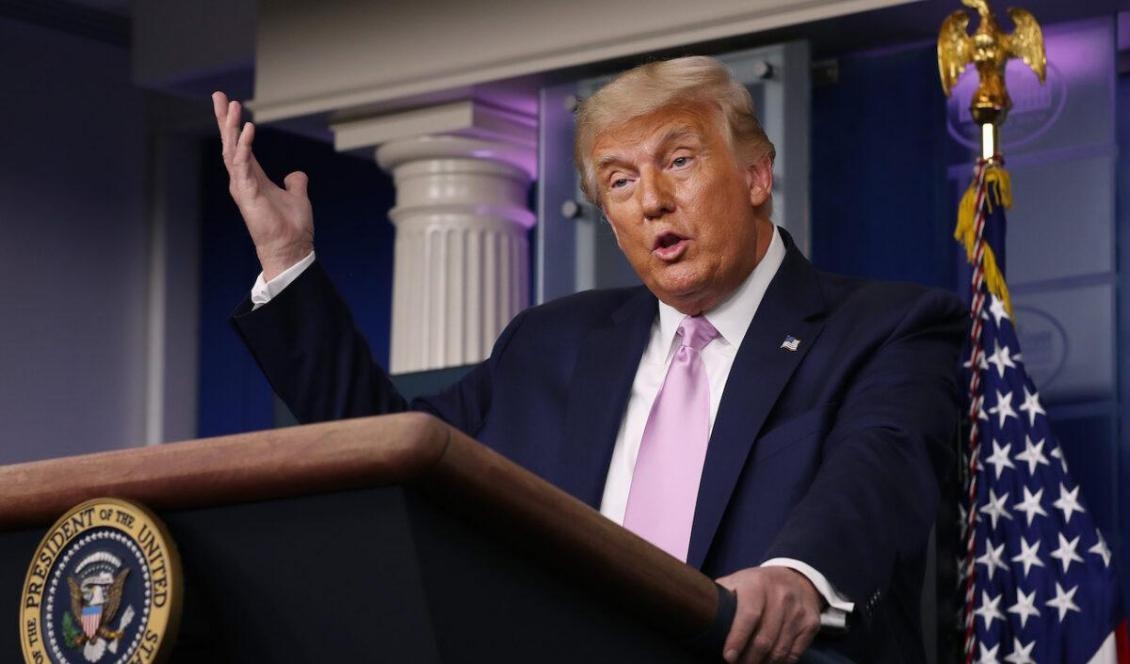 



President Donald Trump håller en presskonferens i Vita huset i Washington den 19 augusti 2020. Foto: Chip Somodevilla/Getty Images
 
                                                                                                                                                                                