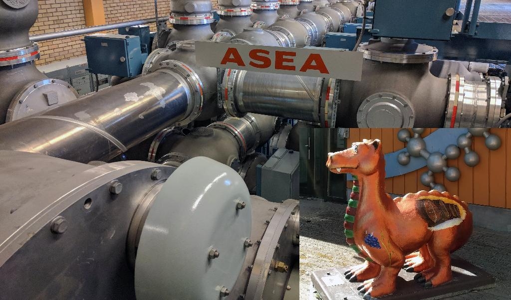 En modern drake övervakar ställverket vid en av Sundsvalls industrier. Foto: Emil Almberg