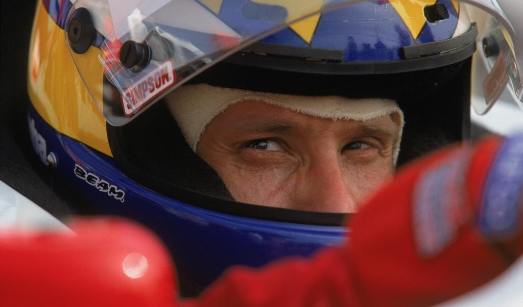 Närbild på Kenny Bräck tagen under ett lopp på Fundidora Park i Monterrey, Mexico, 2002.Foto: Darrell Ingham/Getty Images
