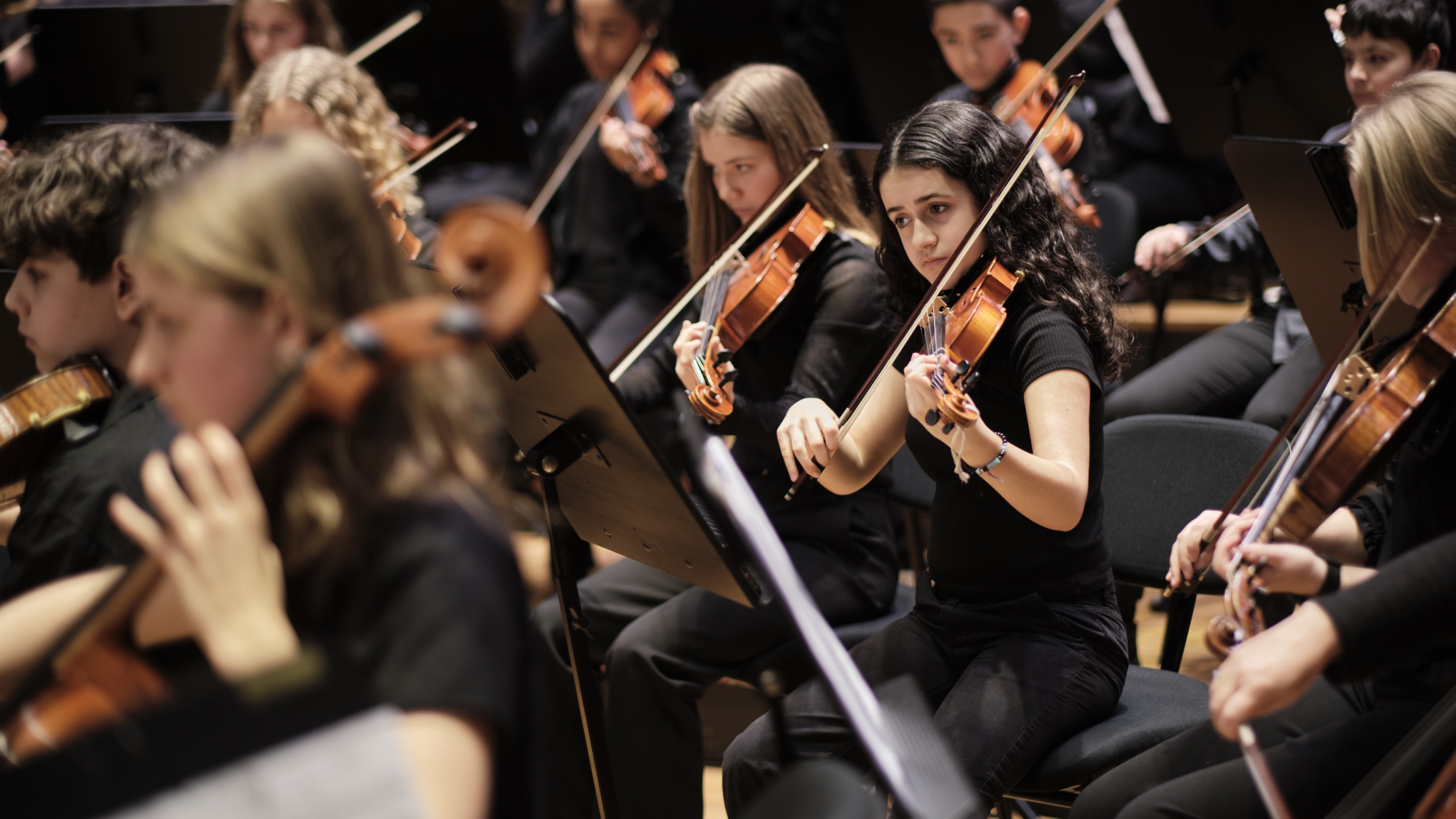 Elever ur Skånes ungdomssymfoniorkester ger konsert på Malmö Live Konserthus den 23 februari. Foto: Malmö Live Konserthus