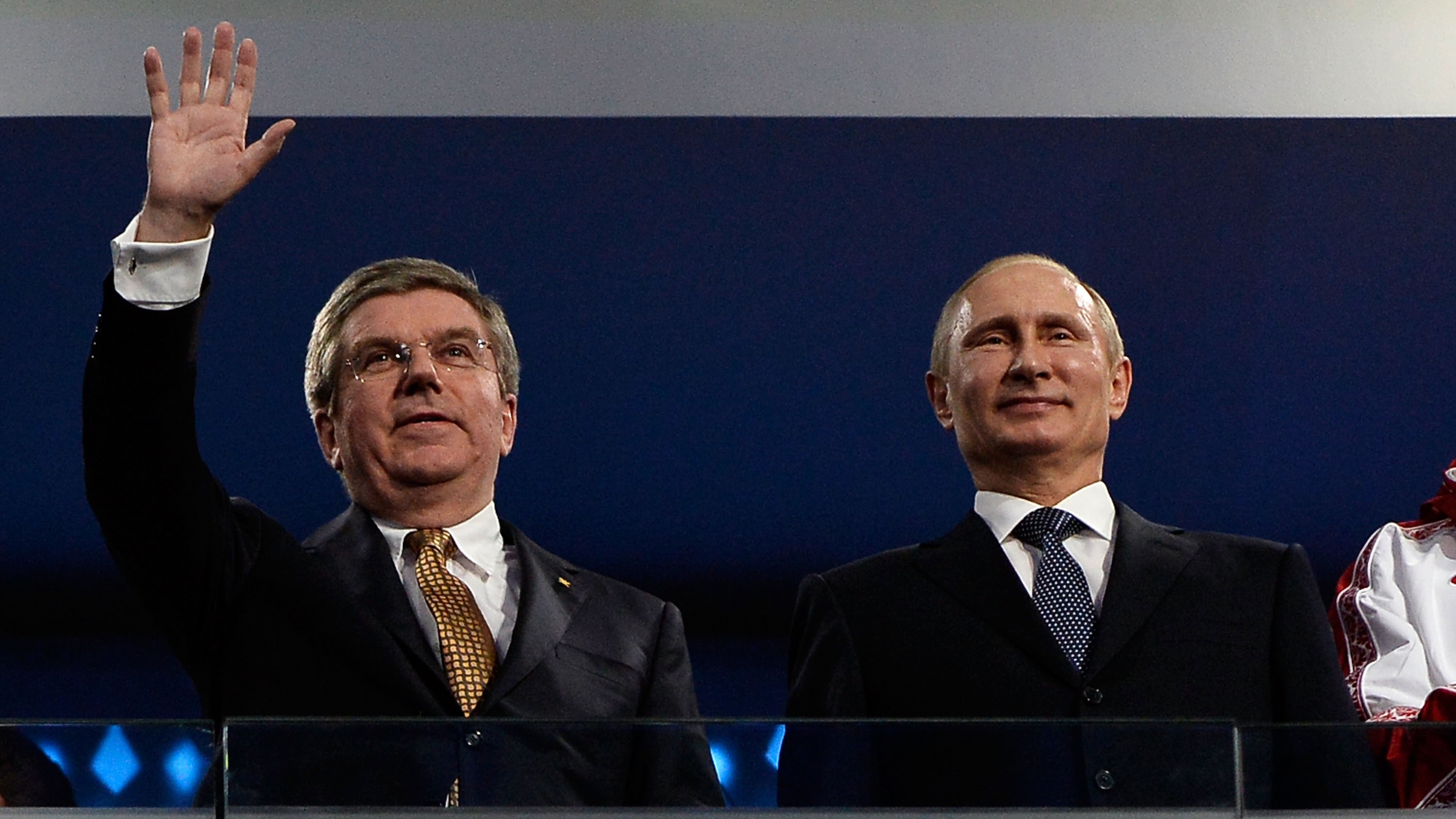 IOK:s ordförande Thomas Bach och Rysslands president Vladimir Putin har under åren utvecklat en vänskap. Här ses de tillsammans under Vinter-OS i Sotji 2014. Foto: Pascal Le Segretain/Getty Images