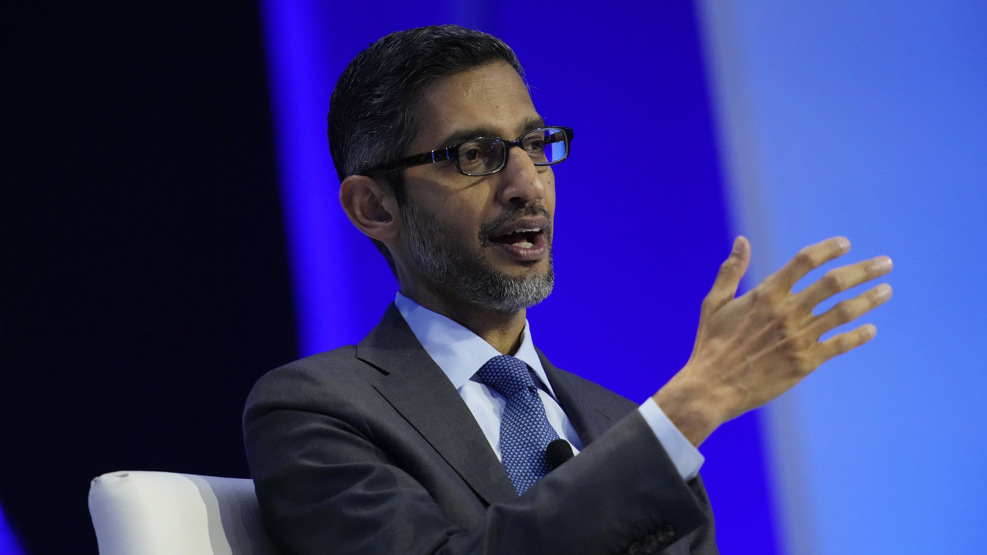 Googles chef Sundar Pichai. Arkivbild. Foto: Eric Risberg/AP/TT