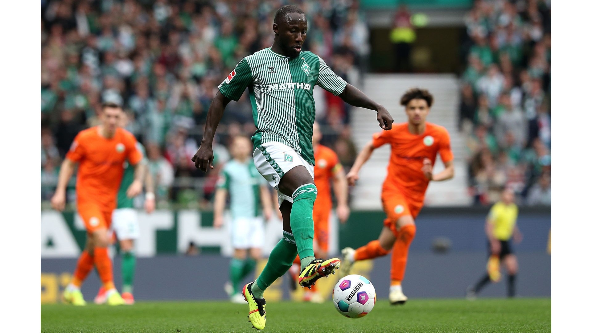 Den före detta Liverpoolspelaren Naby Keita är avstängd för resten av säsongen i sin nya klubb Werder Bremen.Foto: Cathrin Mueller/Getty Images