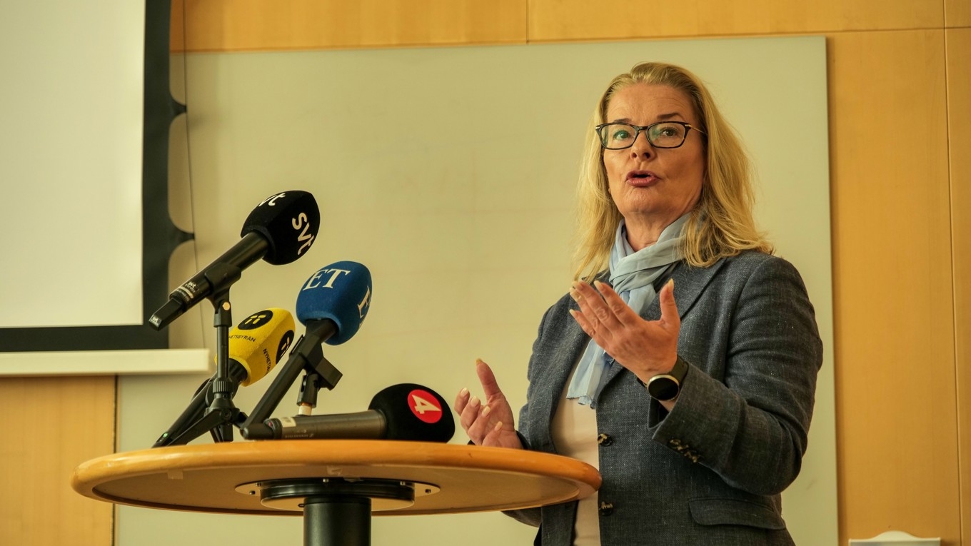 Lotta Edholm (L), skolminister. Foto: Marcus Strand
