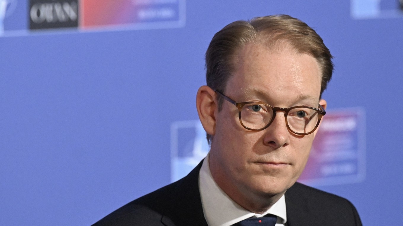 Utrikesminister Tobias Billström (M). Foto:  Michal Cizek/AFP via Getty Images)