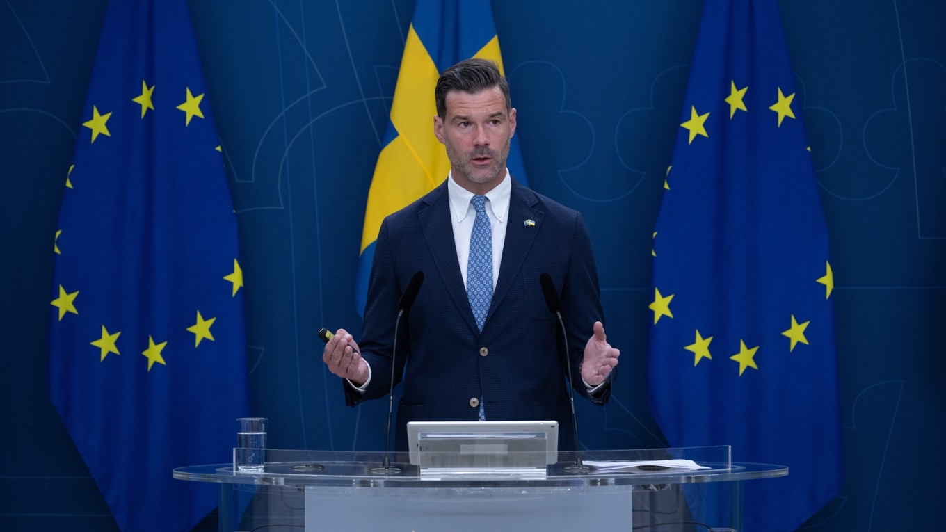 Migrationsminister Johan Forssell (M). Foto: Roger Sahlström