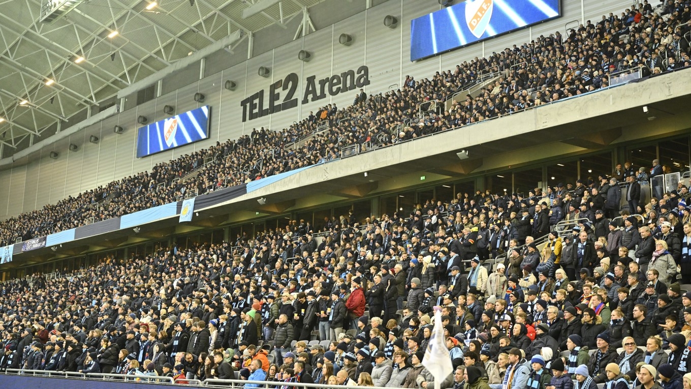 Talrik publik när det spelades elitfotboll mellan Djurgården och Norrköping Men hur många var de? Foto: Henrik Montgomery/TT