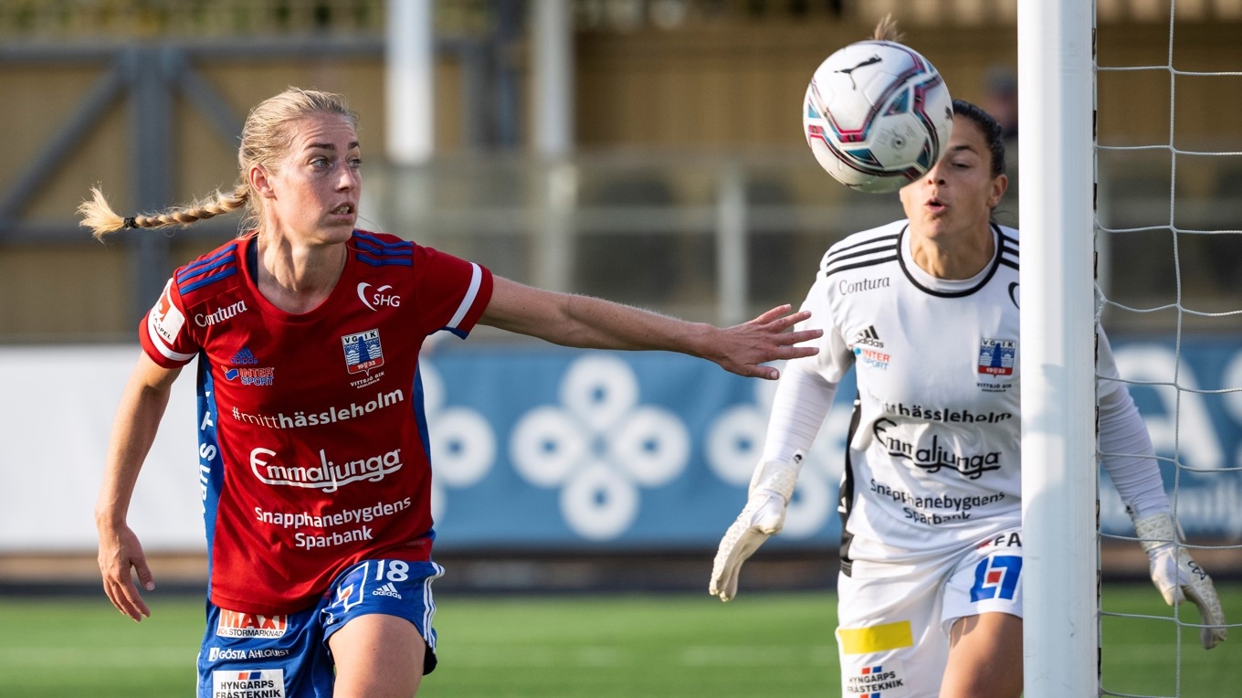 Förutom att göra sin röst hörd som fotbollsspelare studerar Linda Sällström till läkare. Nu har hon uppmärksammats för sitt civilkurage av Fifpro. Foto: Johan Nilsson/TT