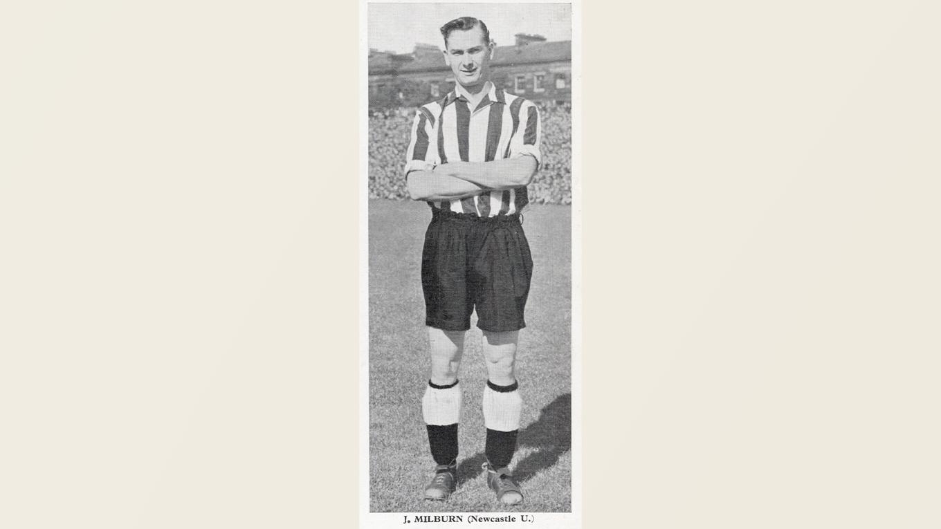 Jackie Milburn, samlarbild ur serien Football Favourites. Foto: Privat