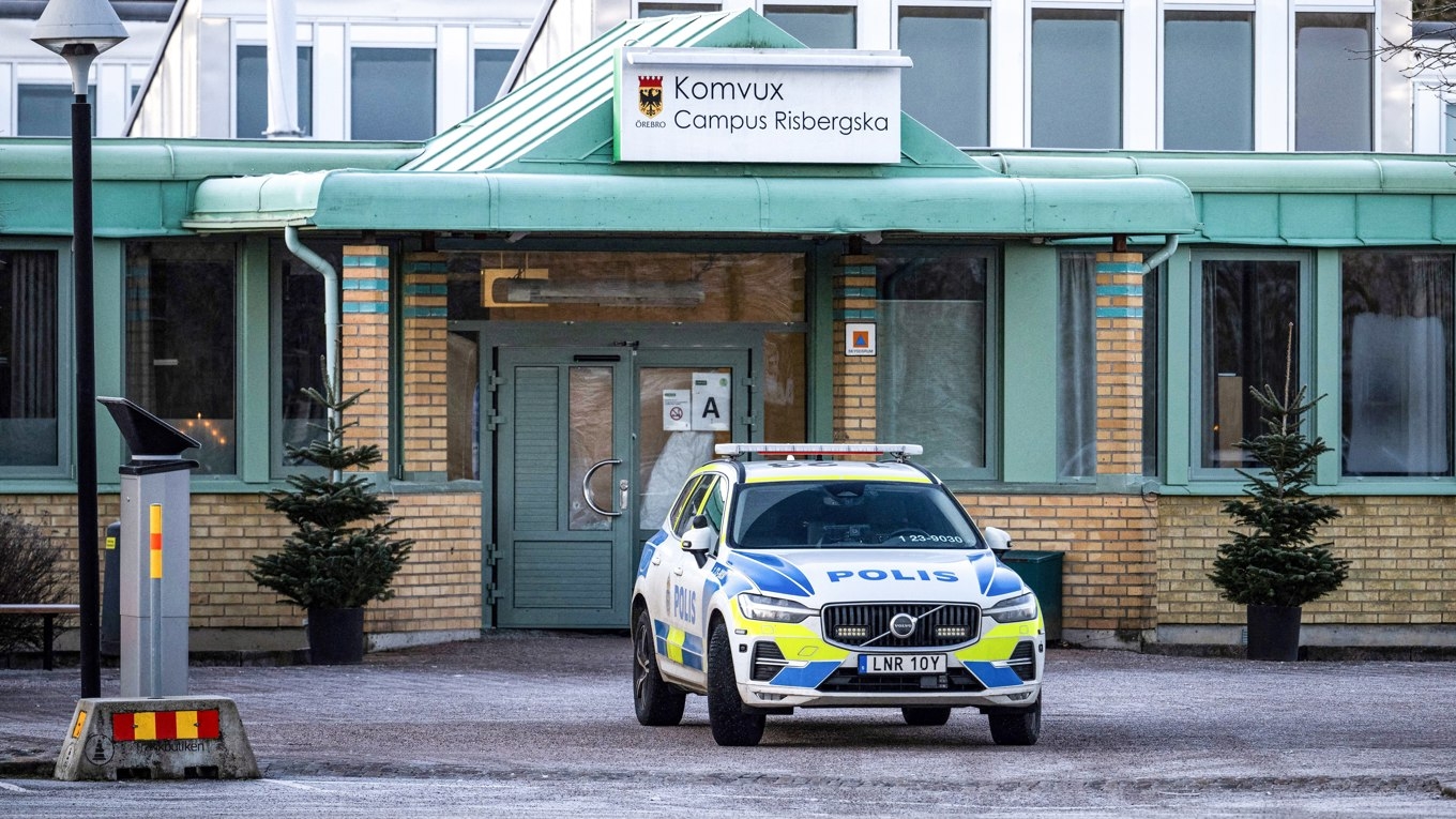 Campus Risbergska i Örebro den 6 februari 2025. Foto: Jonathan Näckstrand/AFP via Getty Images