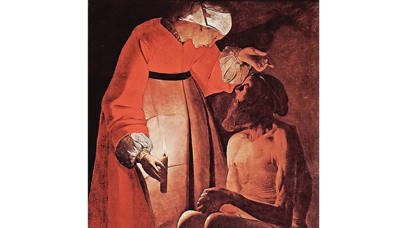 ”Job och hans fru”, målning av Georges de La Tour (1593–1652). Foto: Public Domain