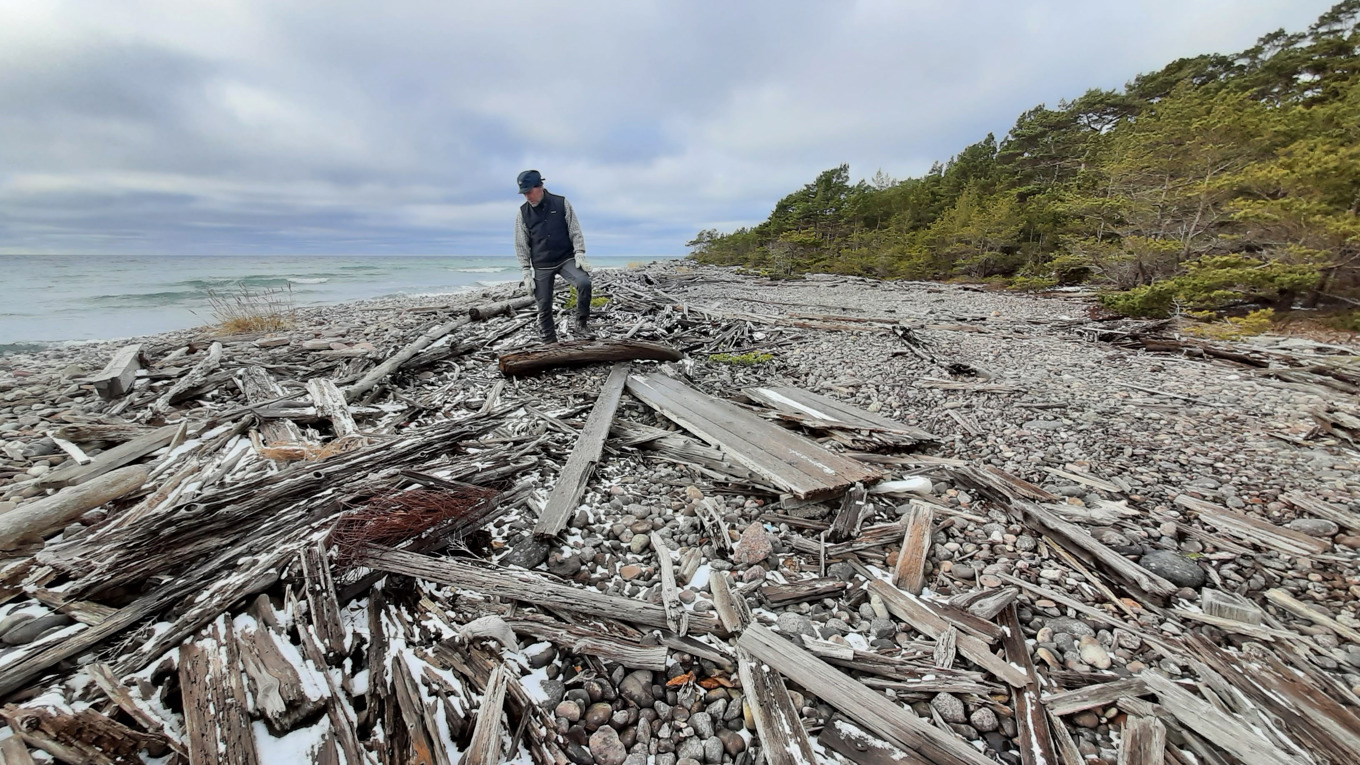 Längs Gotska Sandöns stränder finns fullt av rester från skeppsvrak. Foto: Susanne Rönnby
