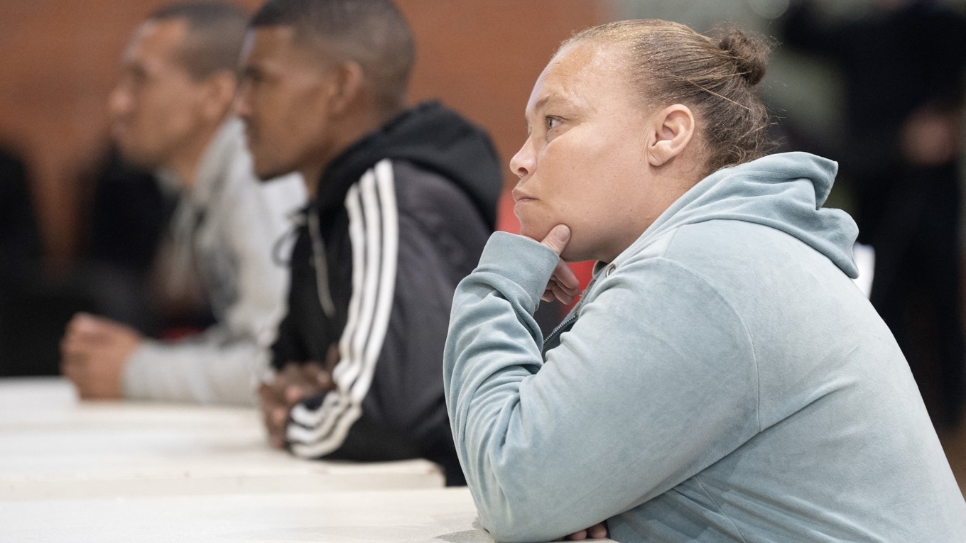 Racquel ”Kelly” Smith i domstolen i Saldanha Bay i Sydafrika den 29 maj. Foto: Rodger Bosch/AFP via Getty Images