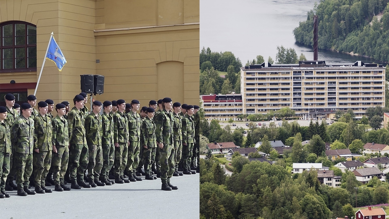 För att stärka totalförsvaret expanderar regeringen regementet I 21 i Sollefteå. Samtidigt ska regionen lägga ner kritisk sjukvård. Foto: Erik Löfgren/Försvarsmakten, Izabelle Nordflell/TT