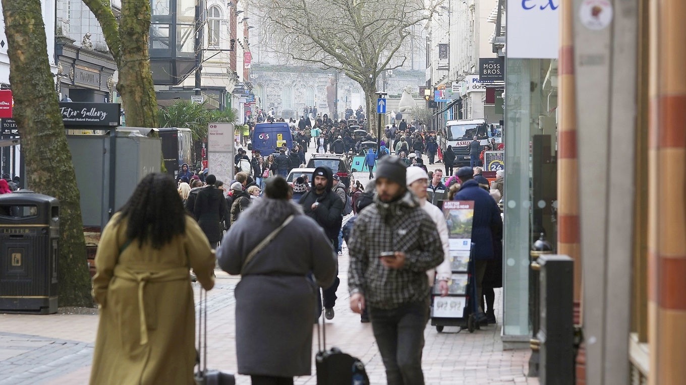 Birmingham är en av de städer i Storbritannien där vita britter redan nu är i minoritet. Utvecklingen man sett där och i London kommer att fortsätta, enligt rapporten. Foto: Christopher Furlong/Getty Images