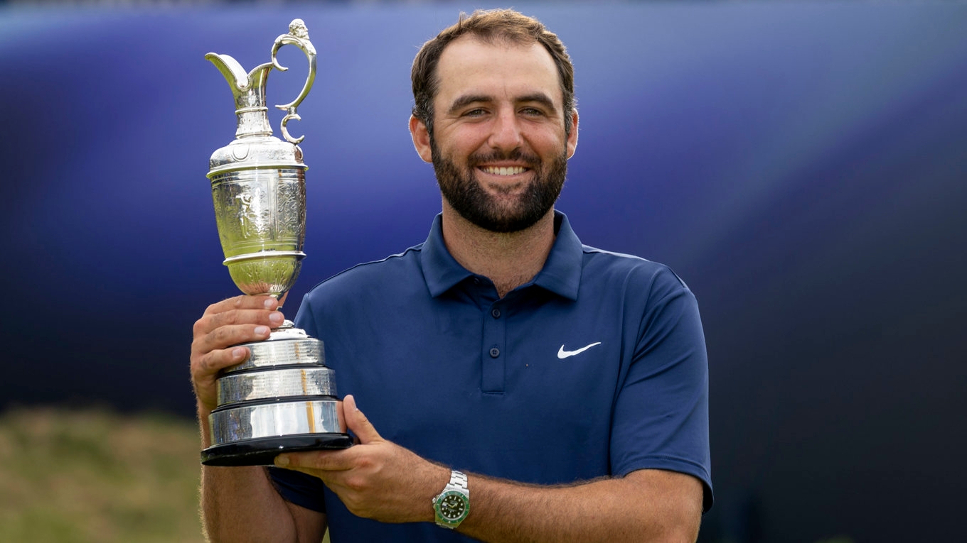 Scottie Scheffler vann sin första British Open-titel. Foto: Christer Höglund/TT