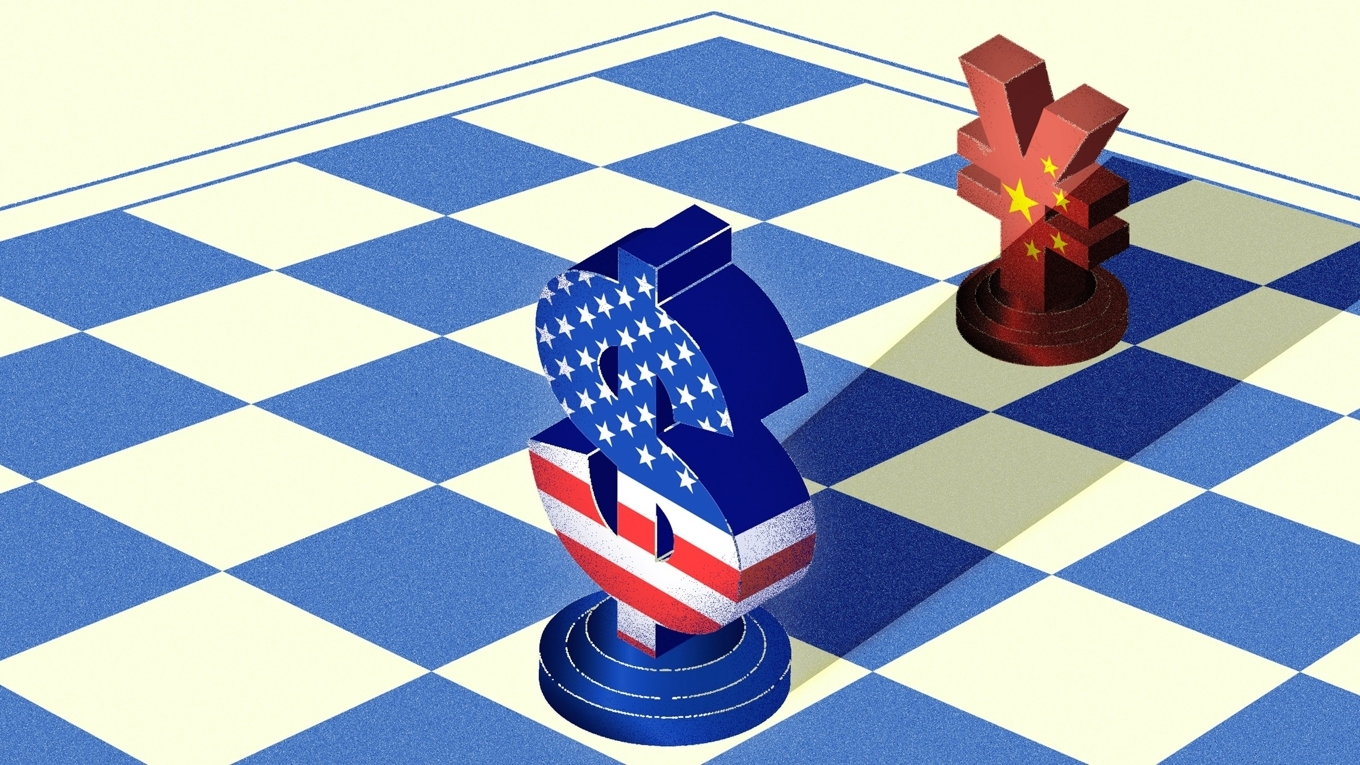 Experter tror att dollarns ställning som ledande världsvaluta kommer att utmanas av Kina. Illustration: Epoch Times, Shutterstock, Getty Images