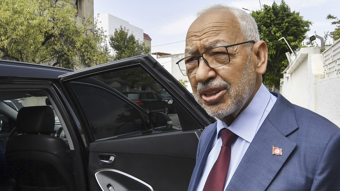 Rached Ghannouchi, ledare för det tunisiska islamistpartiet Ennahdha. Foto: Fethi Belaid/AFP via Getty Images