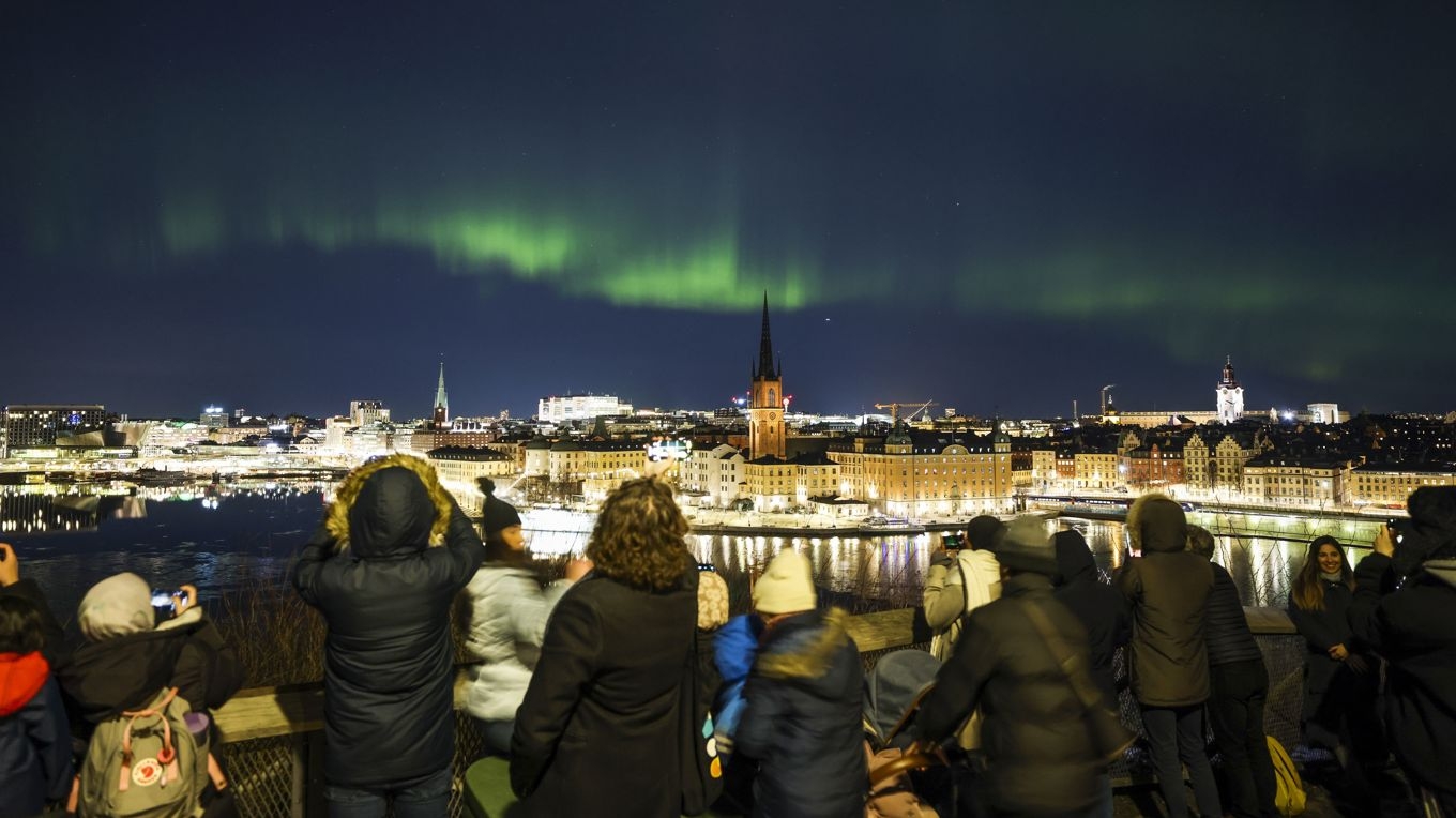 Norrsken och storstad, en ovanlig kombination. Foto: Ali Lorestani/TT