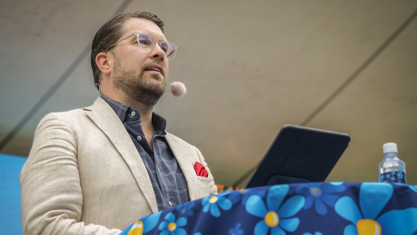 Sverigedemokraternas ledare, Jimmie Åkesson. Foto: Bilbo Lantto