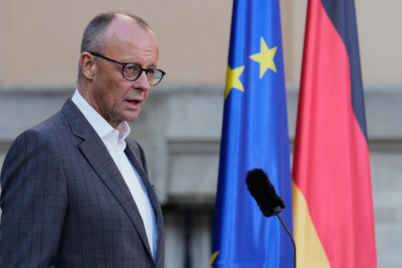 Den tyska förbundskanslern Friedrich Merz. Arkivbild. Foto: Ebrahim Noroozi/AP/TT