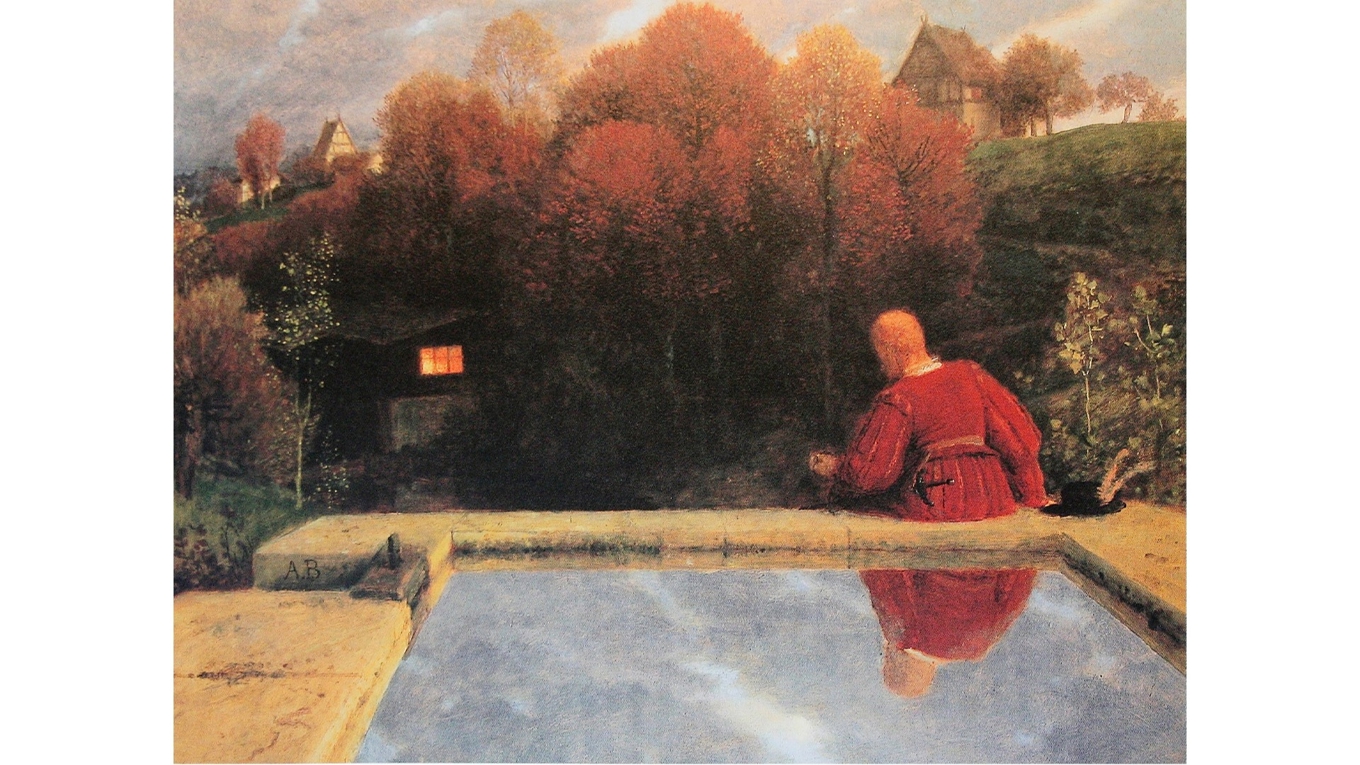 ”Endast drömmare tror att det finns en väg ut”, skriver Oswald Spengler. ”Hemkomsten”, målning av Arnold Böcklin (1827–1901). Foto: Public Domain