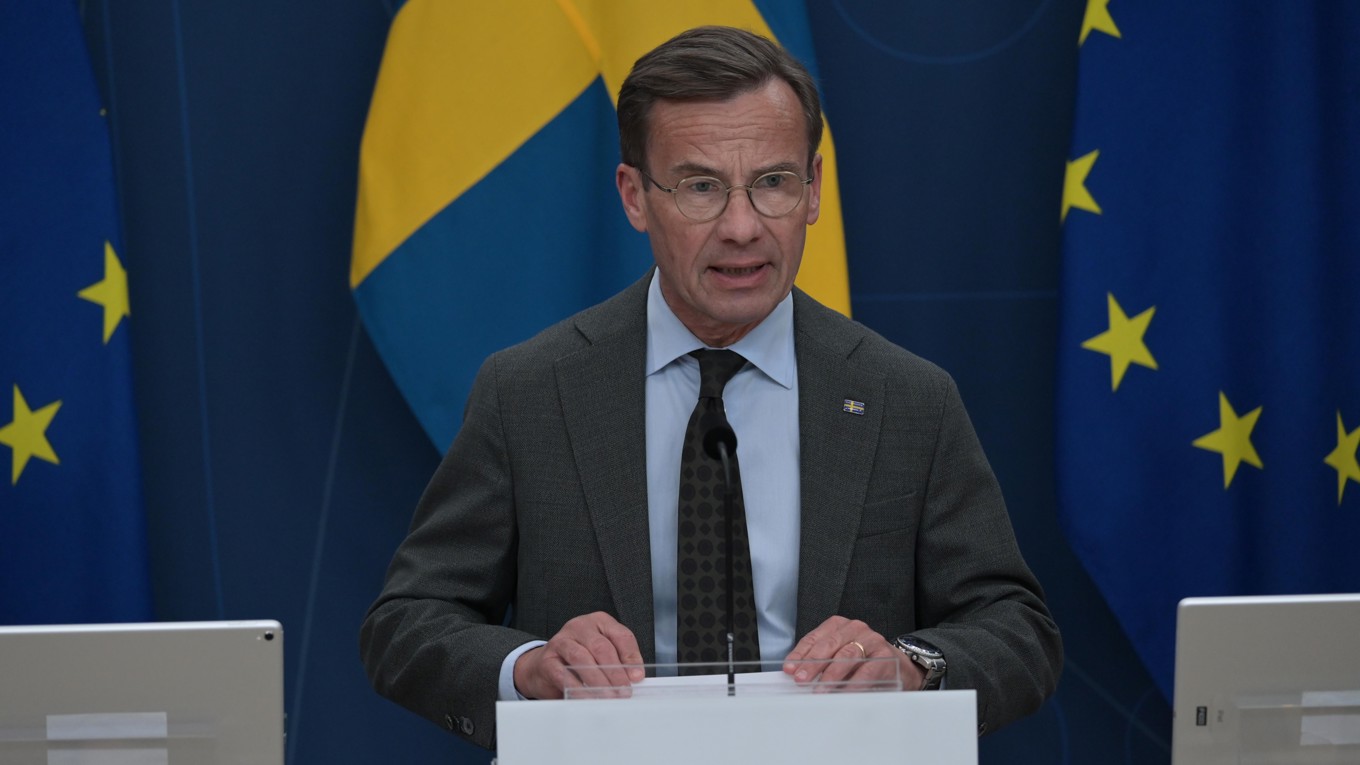 Statsminister Ulf Kristersson (M). Foto: Roger Sahlström