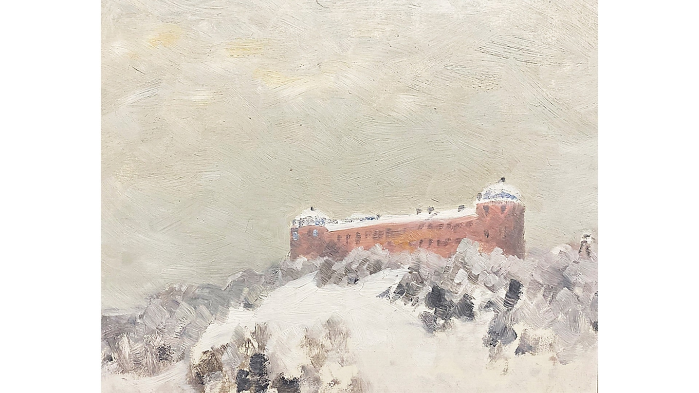 Catarina Lundegårdhs generösa donation av Bruno Liljefors konstverk innehåller bland annat en oljemålning av Uppsala slott från tidigt 1900-tal. Foto: Gustavianum