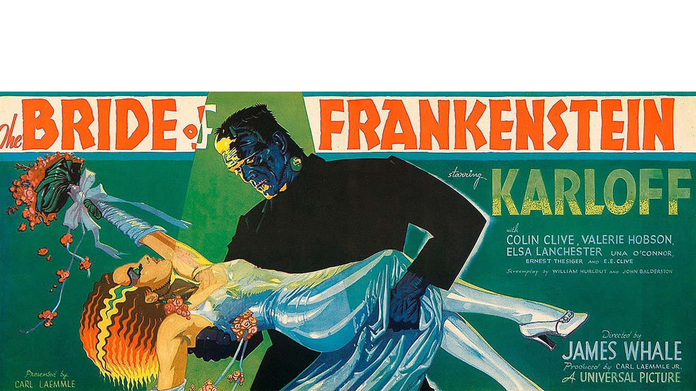 Affisch från 1935 till premiären av ”Frankensteins brud”. Illustration av Károly Grosz. Foto: Public Domain