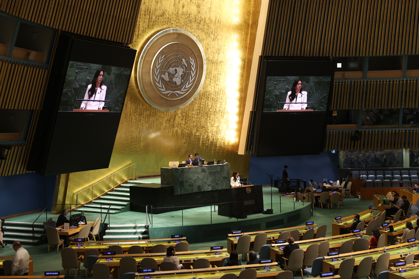 FN:s generalförsamling uppmanar Ryssland att återföra ukrainska barn som tvingats till Ryssland. Arkivbild. Foto: Pamela Smith/AP/TT