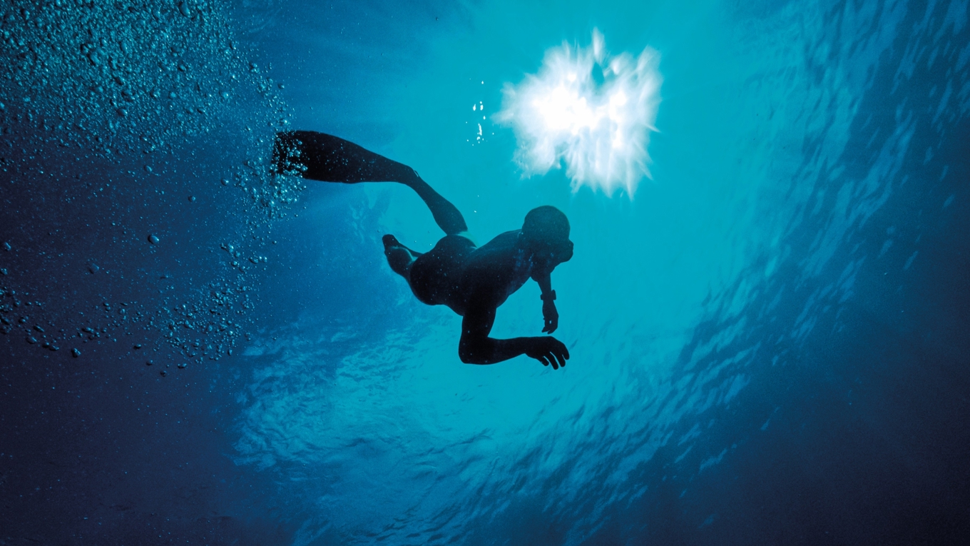 Våra till synes automatiska och omedvetna funktioner kan alltså styras på ett medvetet sätt om vi bestämmer oss för det. Ett exmpel är fridykarna som kan hålla andan i tio minuter. Foto: Murat Orkun/Shutterstock