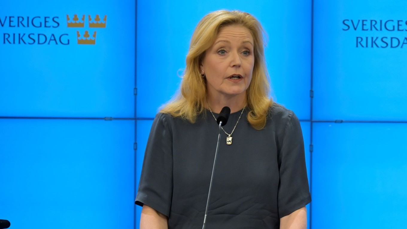 Centerpartiets ledare Elisabeth Thand Ringquist. Foto: Roger Sahlström