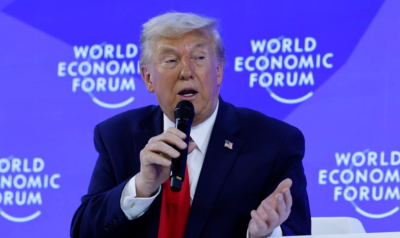 USA:s president Donald Trump vid World Economic Forum i Davos på onsdagen. Foto: Chip Somodevilla/Getty Images