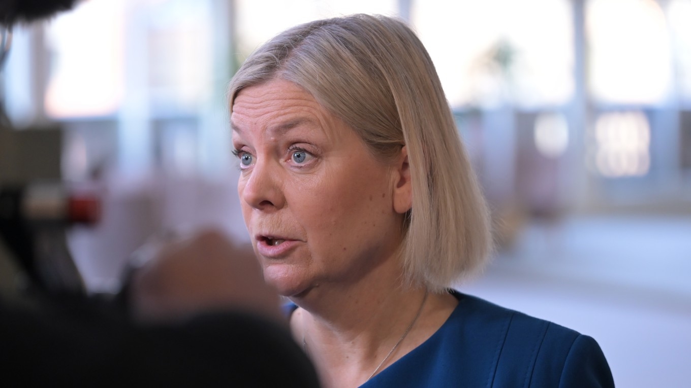 Magdalena Andersson, Socialdemokraternas ledare, anklagas för att sprida osanningar om vården i Skåne. Foto: Roger Sahlström