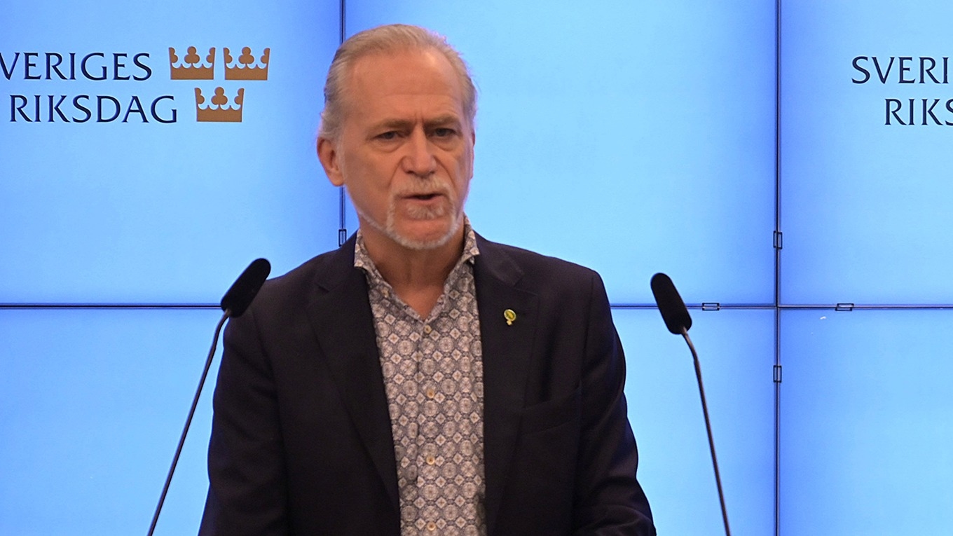 Daniel Helldén, Miljöpartiets ena språkrör. Foto: Roger Sahlström