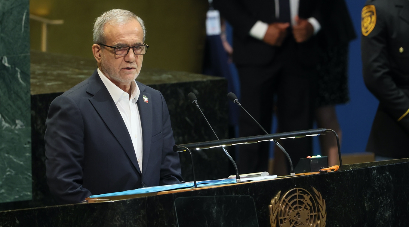 Irans president Masoud Pezeshkian. Foto: Michael M. Santiago/Getty Images