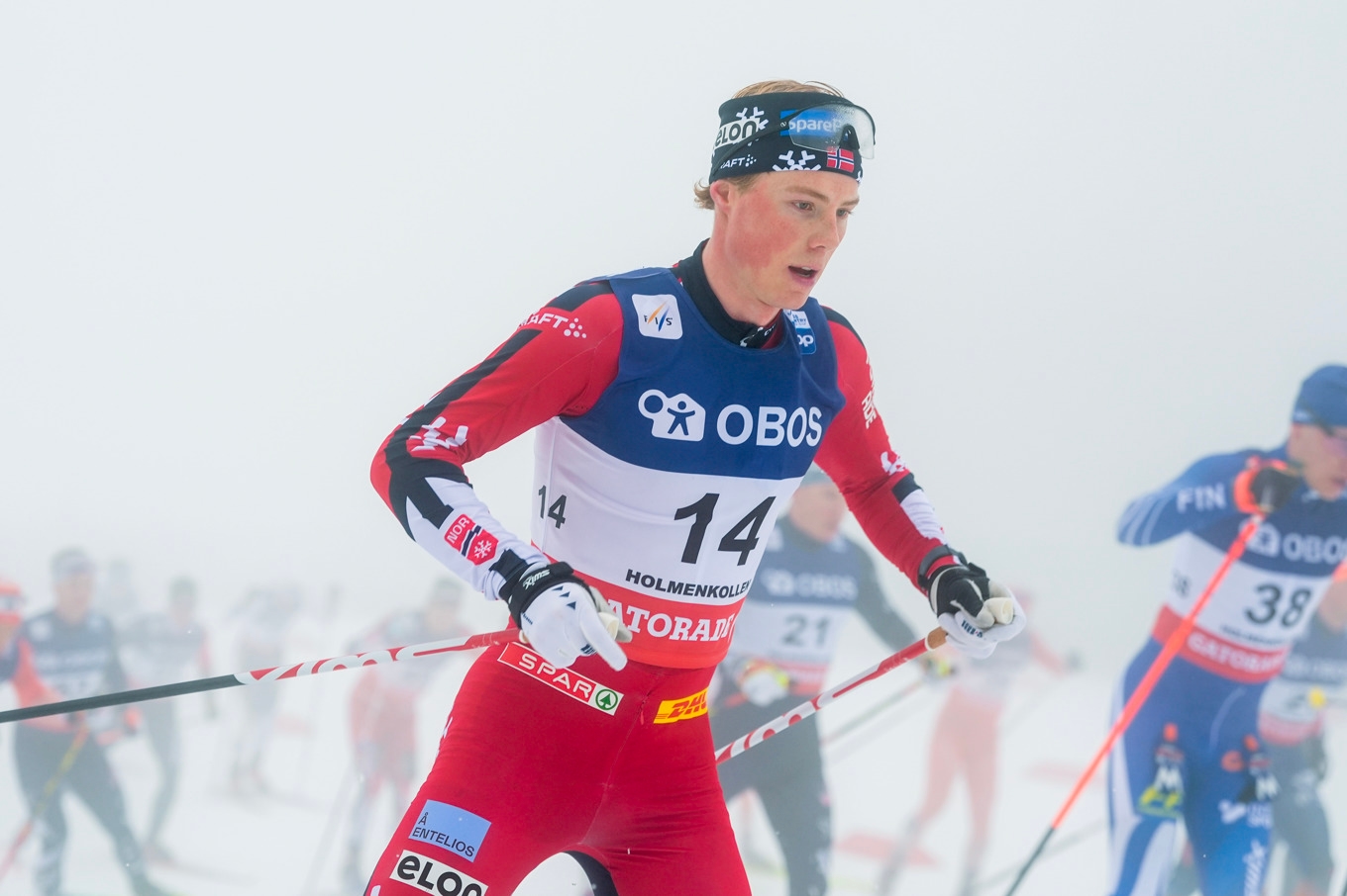 Einar Hedegart vann herrarnas femmil i Holmenkollen. Foto: Terje Pederse/NTB/TT