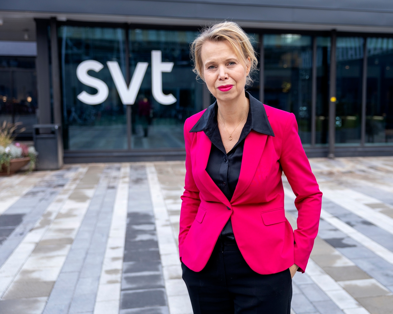 Vd Anne Lagercrantz på SVT måste spara. Foto: Stefan Jerrevång/TT