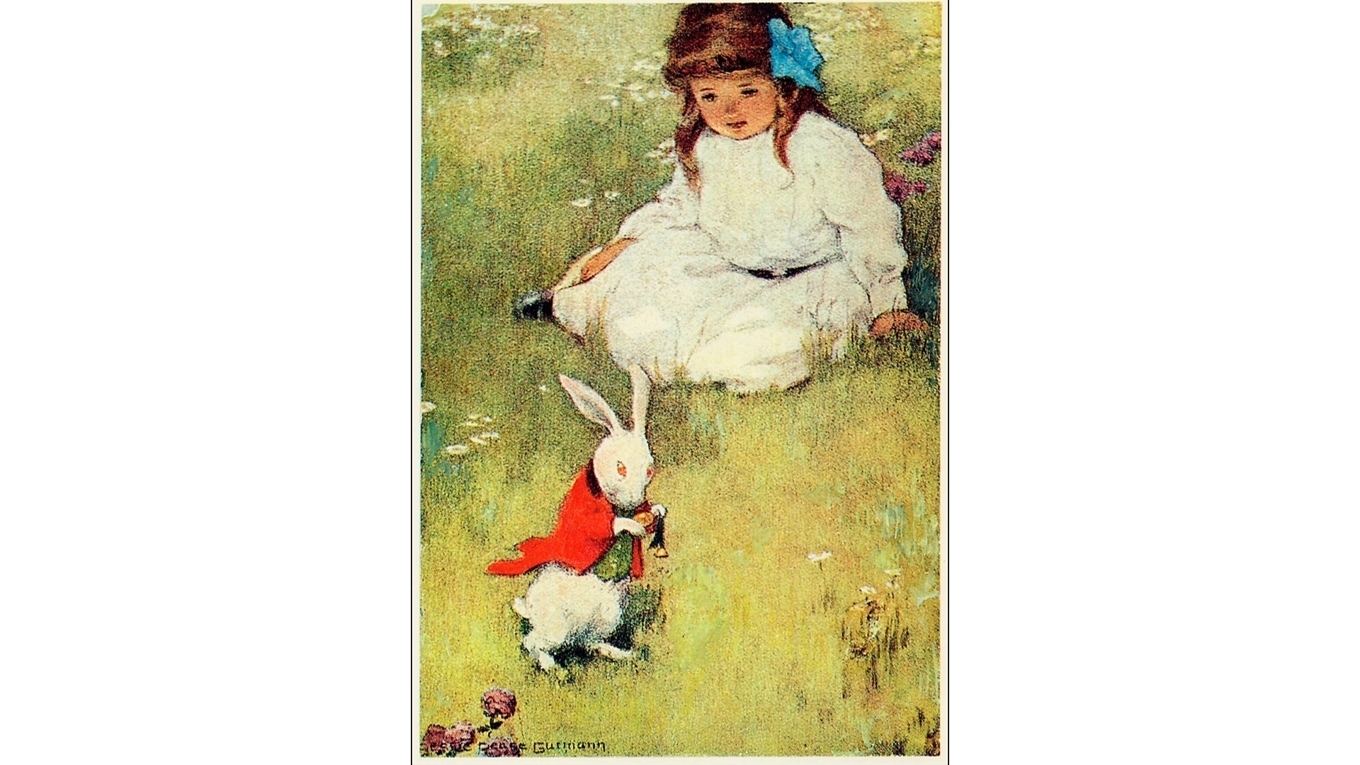 Barnets värld – platsen där fantasin och verkligheten möts. Bild av Bessie Pease Gutmann (1876–1960). Foto: Wikimedia Commons