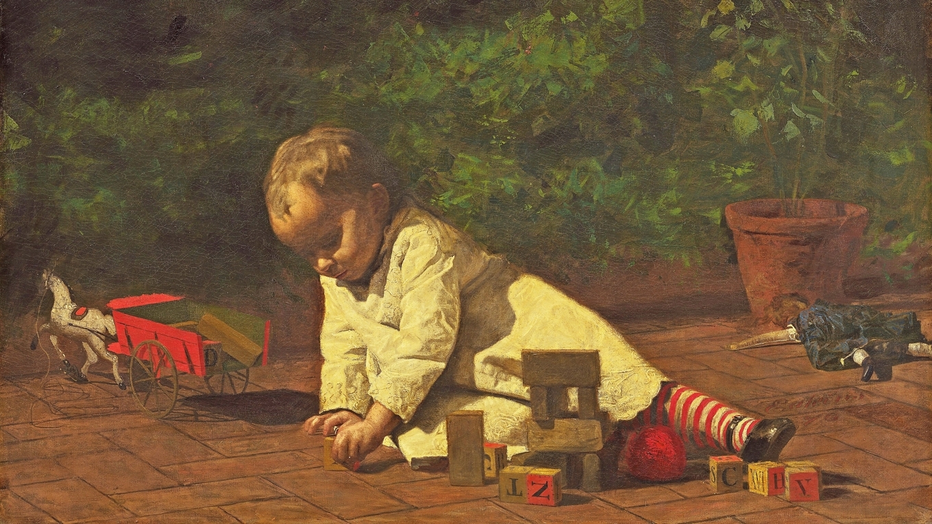 Ett autentiskt jag utvecklas och överlever genom leken. Målning av Thomas Eakins (1844–1916). Foto: The National Gallery of Art, Washington D.C./Wikimedia Commons