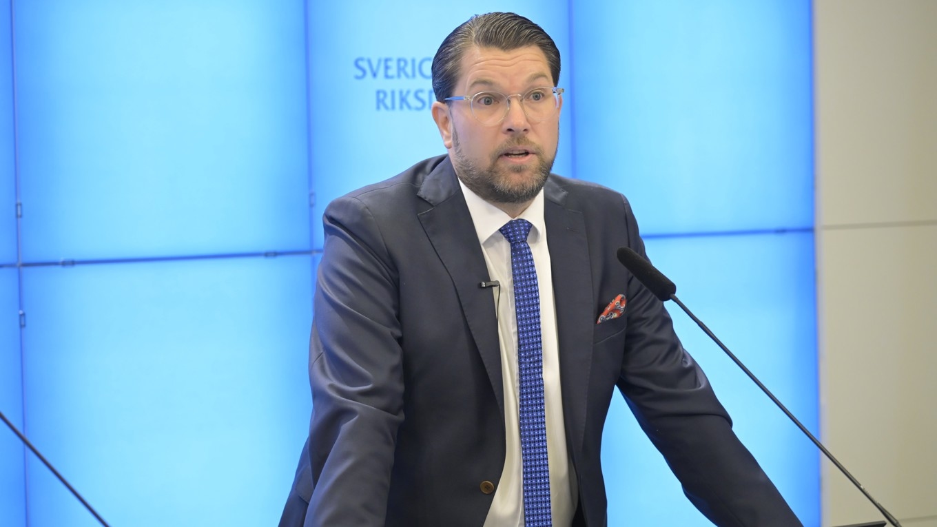 SD-ledaren Jimmie Åkesson. Foto: Roger Sahlström