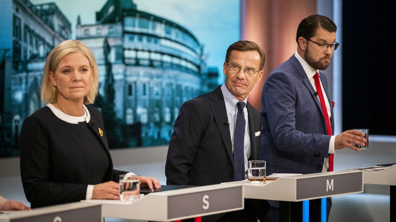 Tv-debatternas tonläge upplevs inte som konstruktivt. Foto: Jonathan Näckstrand/AFP via Getty Images